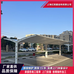 膜结构小区电动车棚自行车遮阳棚汽车停车棚小区充电桩雨蓬