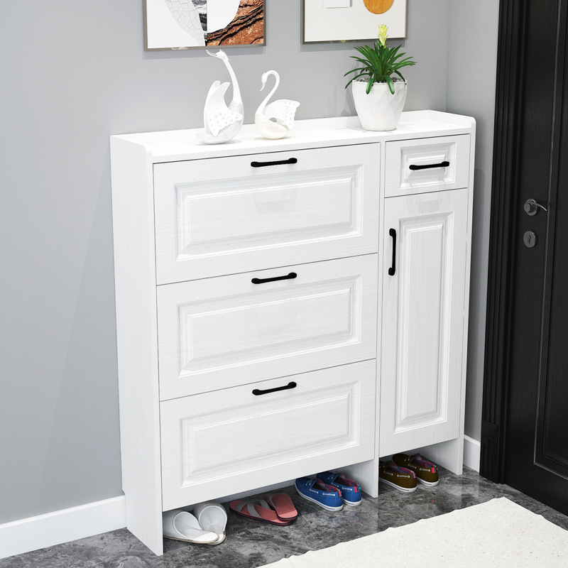 Ultra-thin Turning Bucket Shoe Cabinet Household Mouth Simple Modern Entrance Cabinet Large Capacity Hall Cabinet Economical Living Room Furniture Home Decoration