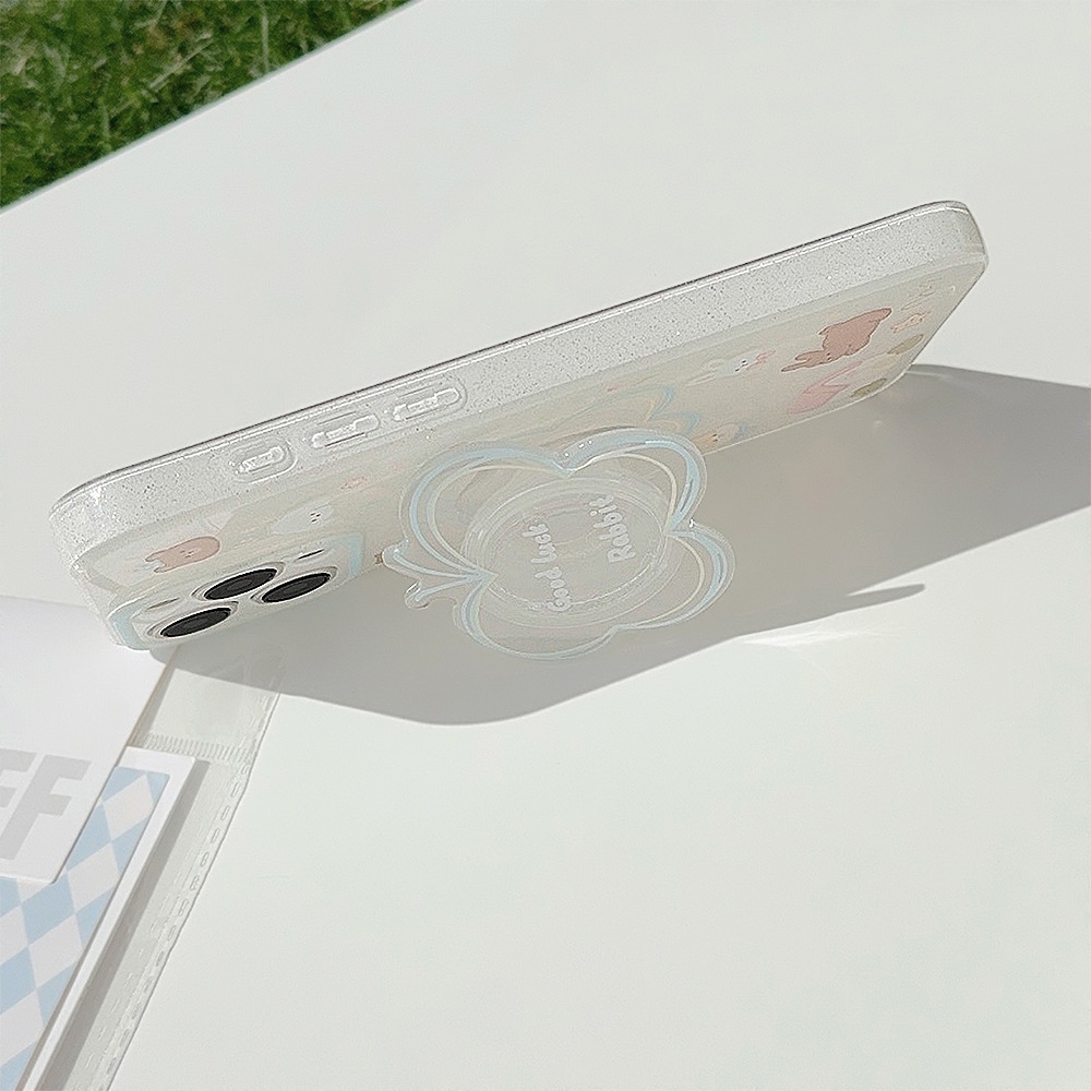 Cover telefono farfalla glitterata con supporto per iphone pro max_voghion.com