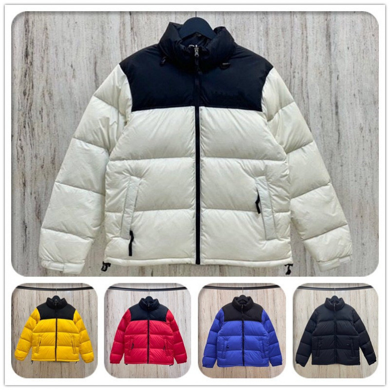 American Version of Tnf1996 Classic down Jacket for Men and Women, Violent Orange and White Duck Down, 90% Down, 700 Fill Power, Embroidered