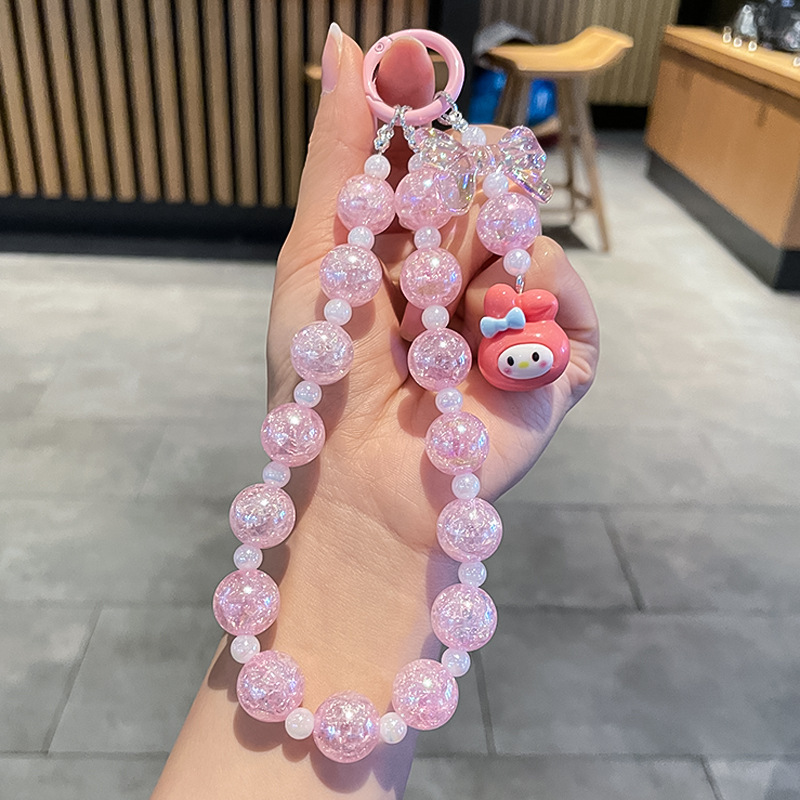 Colgante creativo lindos anillos de cadenas de caja de teléfono móvil accesorios de viento de niña insdiy cuentas de brazalete colgante de llaves