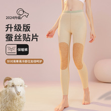 秋冬羊绒保暖秋裤女士加厚贴片护膝高弹打底裤内穿德绒保暖裤批发