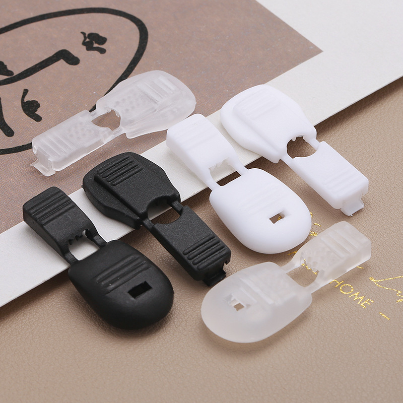 Wholesale Nylon Rope Tail Clip Zipper Elastic Rope Tail Clip Clothing Shoelace Buckle Head Cotton Rope Webbing Luggage Rope Head Buckle