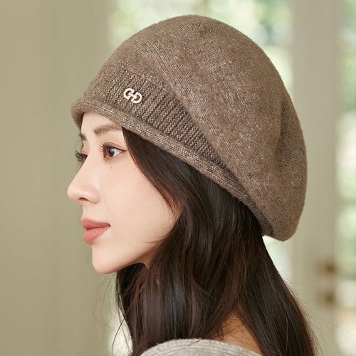 Ladies & Gentlemen Fashionable Wool Knit Hat for Autumn & Winter, Versatile Beanie Hat for Middle-Aged, Comfortable & Warm Pile Hat