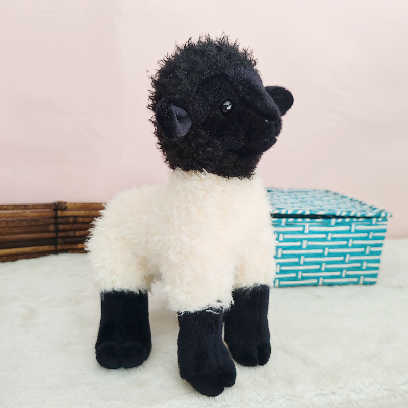 Juguete de peluche de cabra simulada, muñeco infantil, juguete para lanzar en bodas, muñeco de cordero, mascota de oveja, juguete de peluche al por mayor