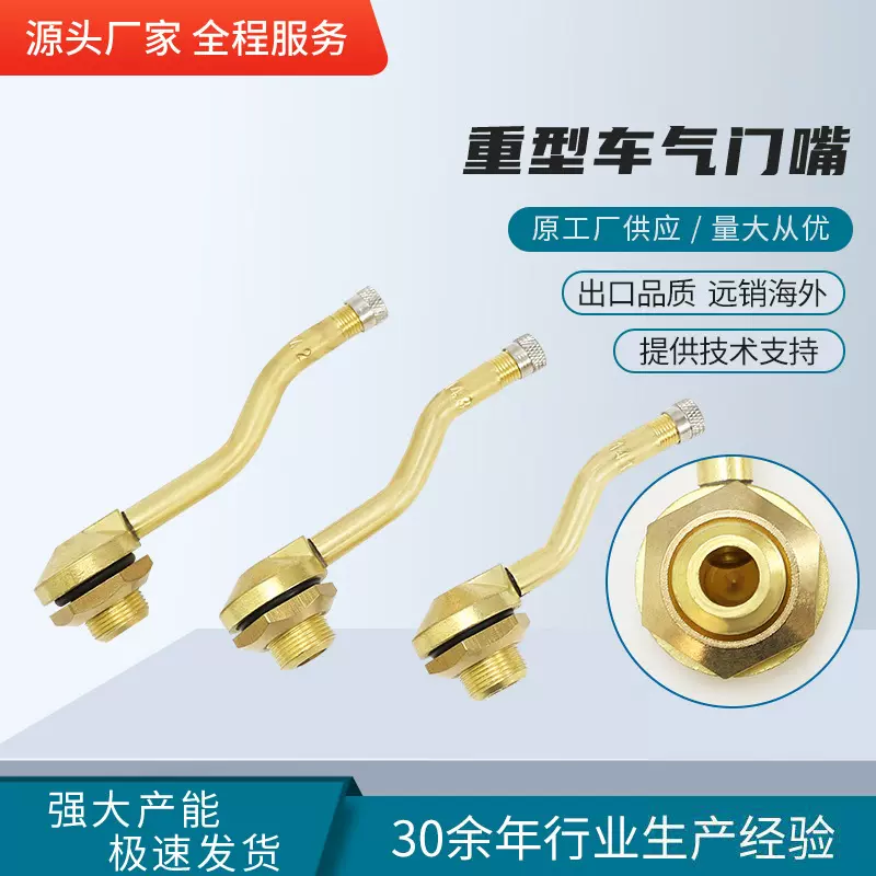 V3.14卡车工程车轮胎气门嘴重型车真空胎双打弯气嘴汽车轮毂气咀