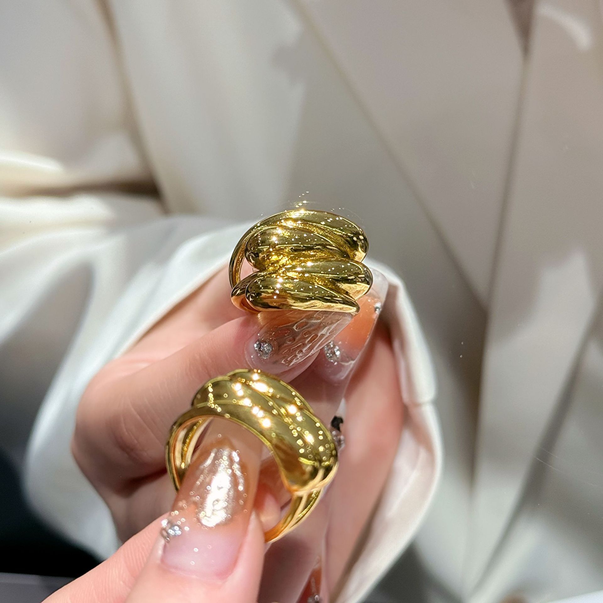 Designer Ring For Women Geometric Metallic Unique Versatile Accessory_voghion.com