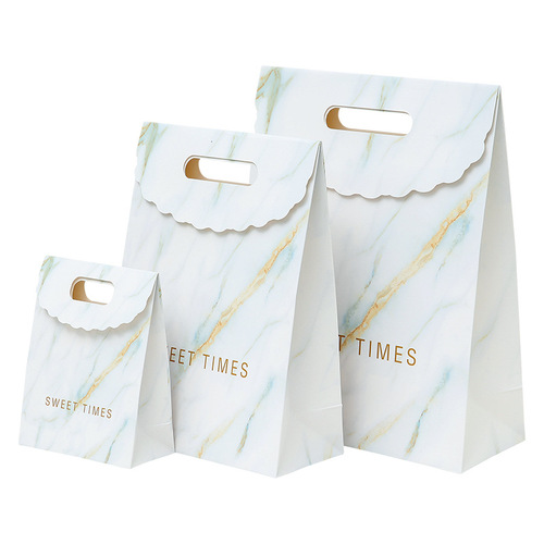 ins style gift bag packaging bag marble texture simple business gift bag gift bag wedding candy bag paper bag