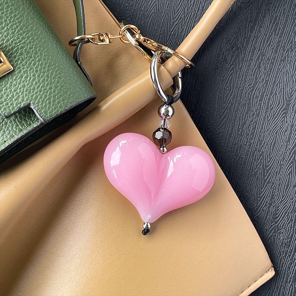 35g Weight Bag Pendant, Mobile Phone Pendant, Keychain Classification 1 Piece Quantity Alloy, Resin Material Heart Shape Pattern Cute Style 1 Piece Cute Heart Shape Alloy Resin Bag Pendant Mobile Phone Pendant Keychain 8