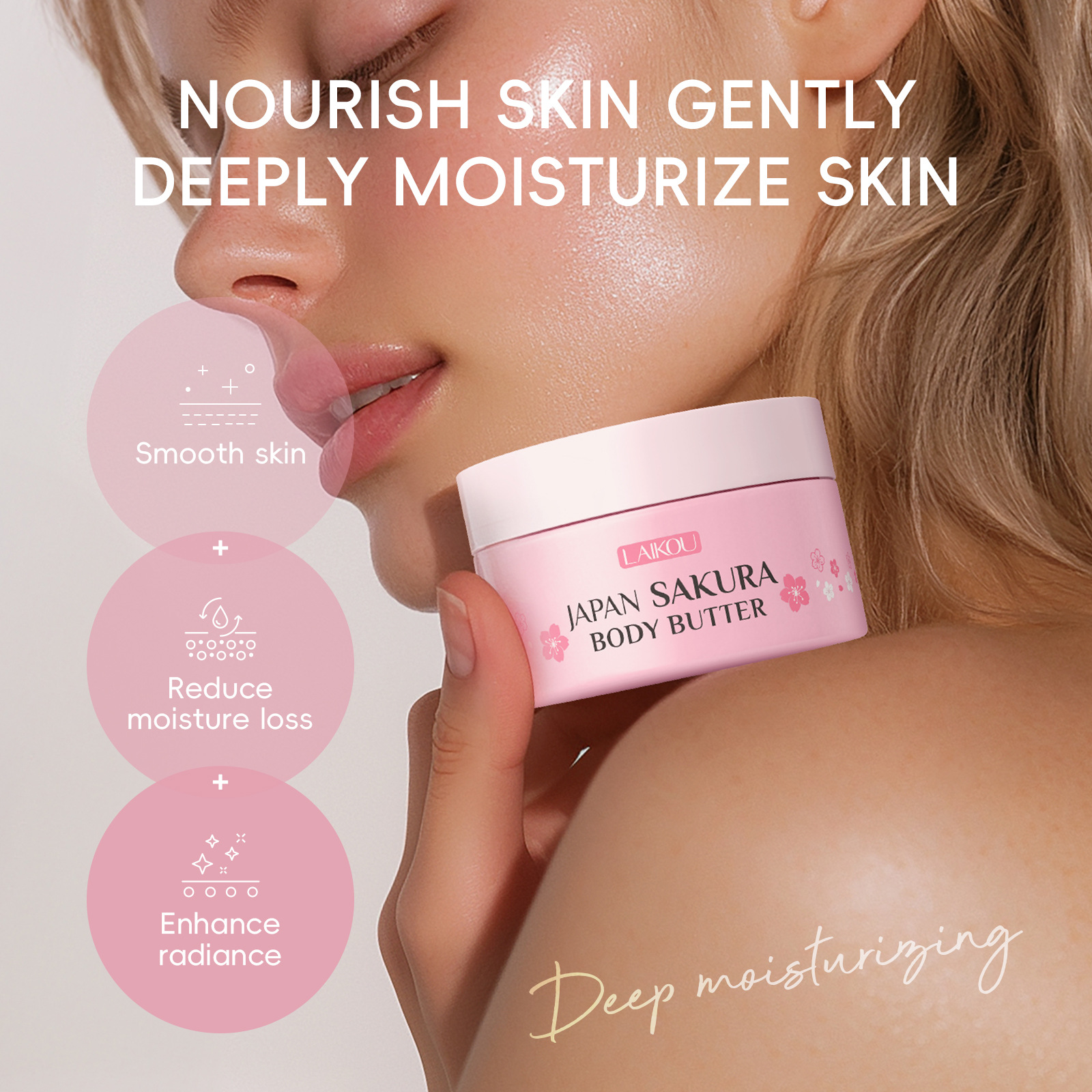 Cross-border LAIKOU Sakura Body Oil 100g Hydrating and Moisturizing Manufacturer's wholesale Body Moisturizing cream in stock undefined