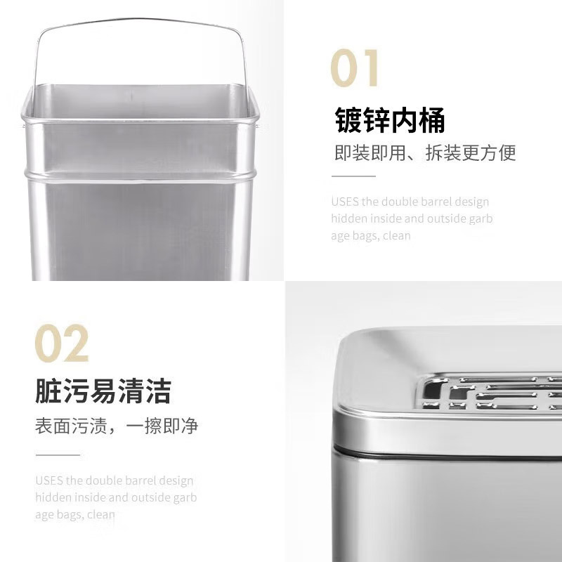 商用不锈钢垃圾桶带灭烟酒店商用楼梯烟灰桶立式电梯口大厅垃圾箱|undefined