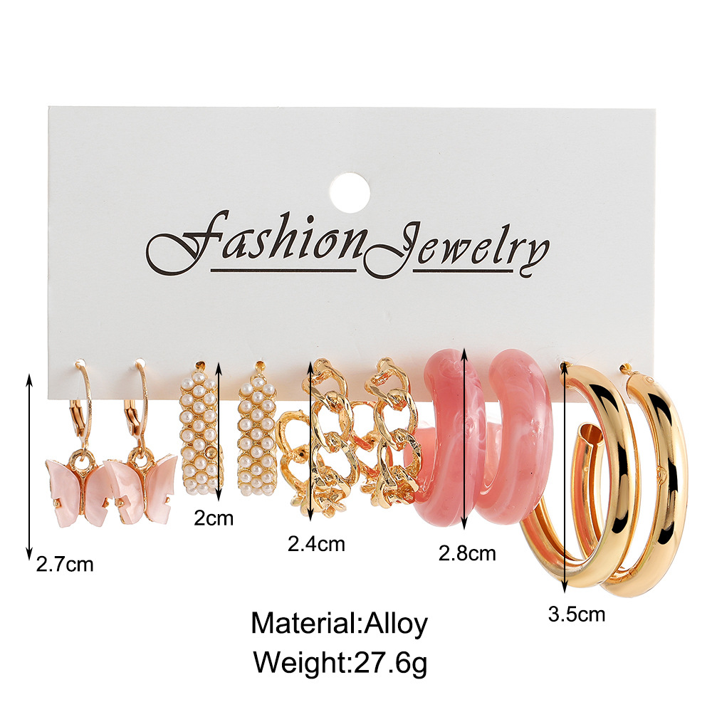 Rétro Géométrique Placage Alliage Pas D'incrustation Des Boucles D'oreilles display picture 1