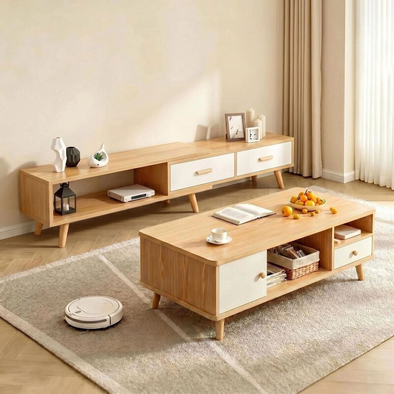 Floor-standing solid wood TV cabinet, simple and modern design, suitable for small apartments, living room, and home use; Nordic-style floor-standing TV cabinet Floor-standing solid wood TV cabinet, simple and modern design, suitable for small apartments, living room, and home use; Nordic-style floor-standing TV cabinet