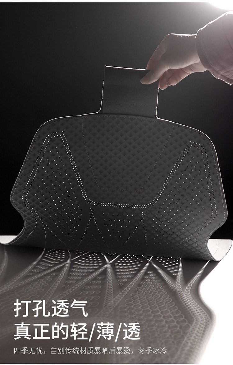 Car Seat Cover, All-Inclusive, Universal Anti-Dirty Cover for All Seasons, Front Seat Cushion, Backrest, Leather, Light Luxury and High-End Feel