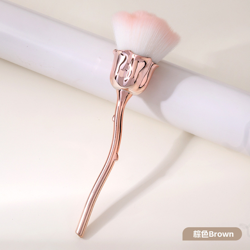 新しいネイルのバラの花のブラシのネイルのほこり取りブラシの柔らかい毛のブラシの多種の色は任意でネイルのツールの清潔なブラシを使います。|undefined