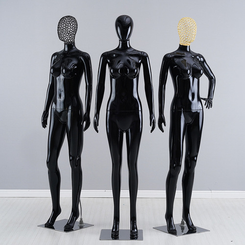 Clothing store glossy black mannequin props export wholesale overseas dummy model mannequin plastic window clothing display