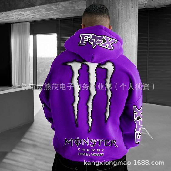 2025秋季新款魔爪男士连帽卫衣时尚休闲3D数码印花欧美外贸跨境|undefined