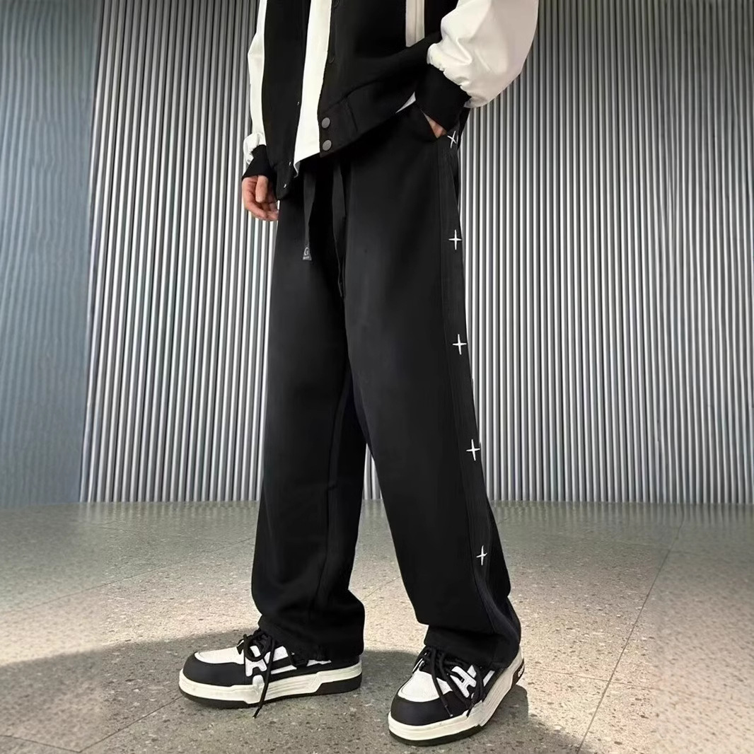 American Style Jeans High-End Vintage Loose High Street Wide-Leg Draped Straight Long Pants Trendy Men_mkmklike.com