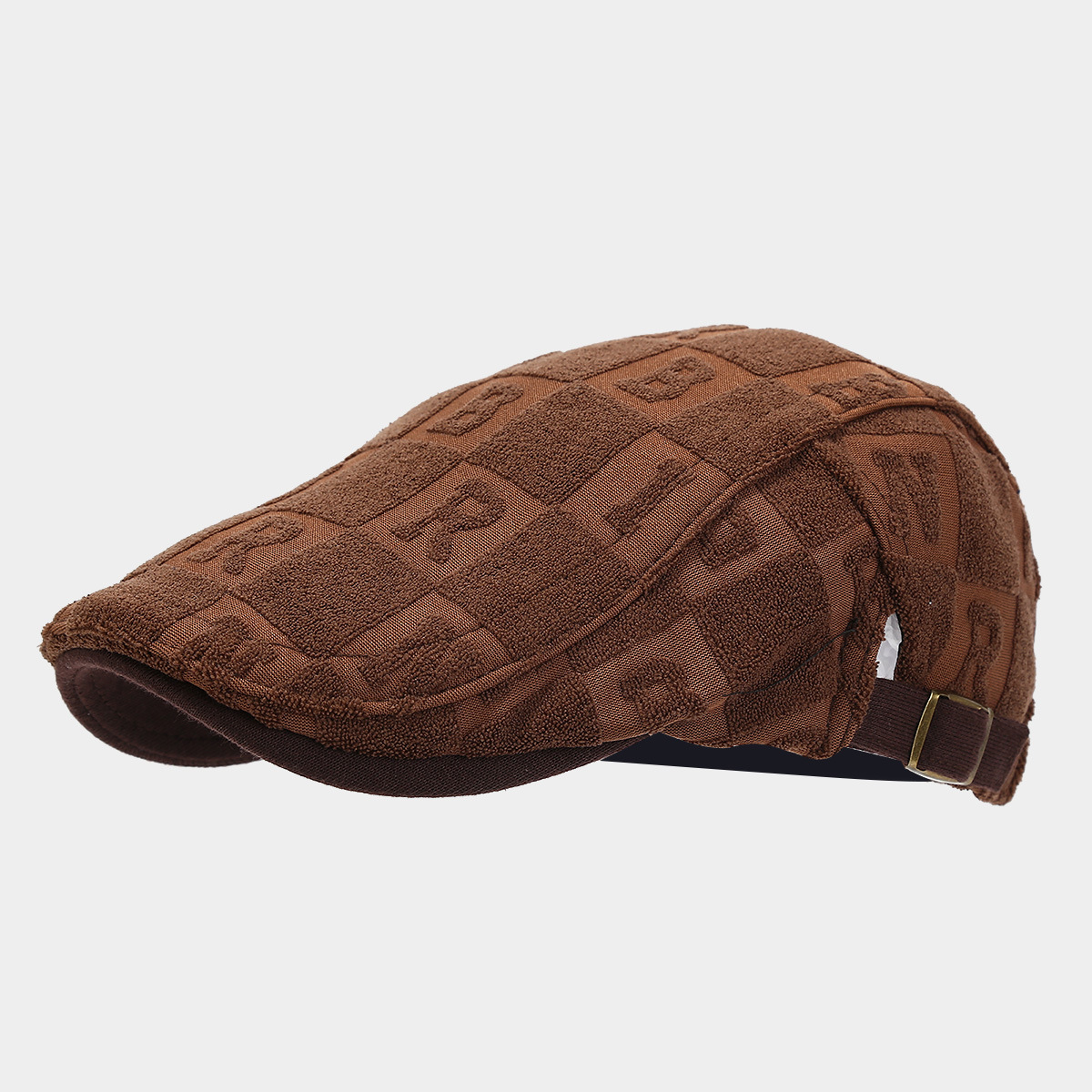 Moda europea y americana retro letras hacia adelante sombrero hombre literatura y arte casual Boina inglesa pareja herramienta de bisel corto sombrero de lengua de pato