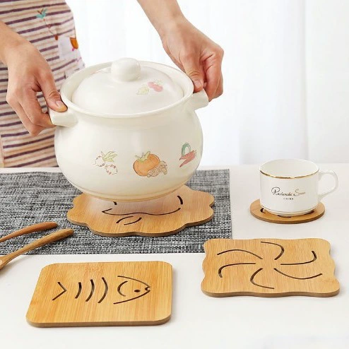 Деревянный изоляционный коврик с героями мультфильмов, обеденный стол, нескользящий коврик для горшка, коврик для чаши, большая креативная милая подставка для чая, оптовая продажа