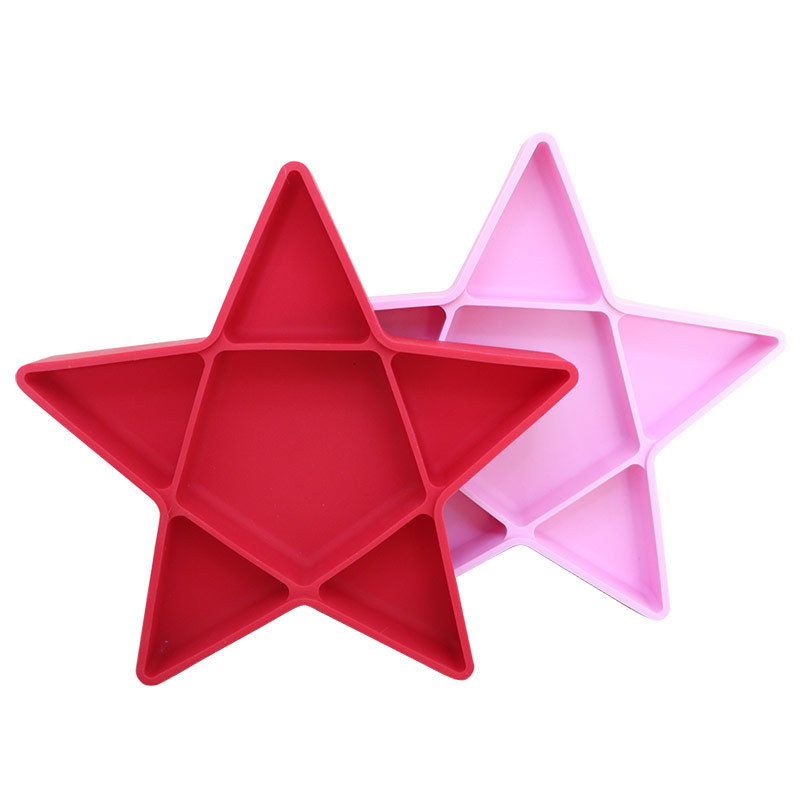 Forma creativa vajilla Venta caliente compartimiento de alimentación vajilla estrella de cinco puntas estilo chino alimentos complementarios suministros maternos e infantiles