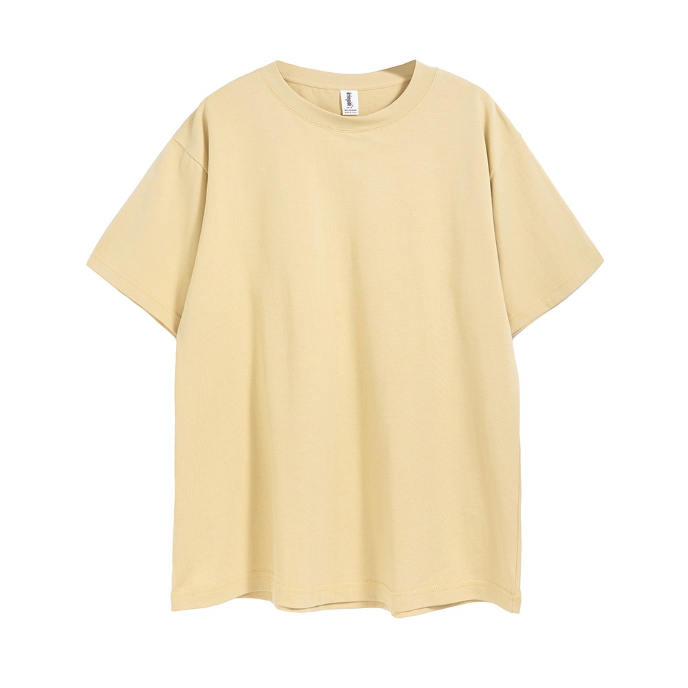 AG260 g 32 camisetas pesadas de algodón puro con hombros caídos, camiseta de manga corta de marca de moda suelta de gran tamaño personalizada