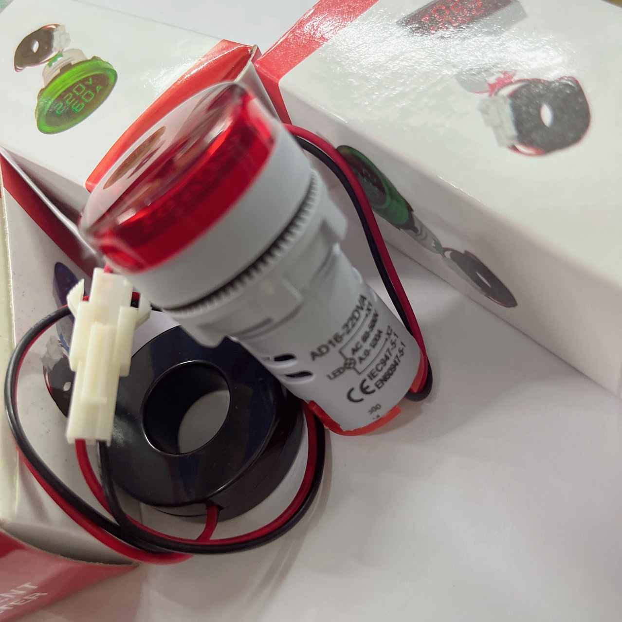 sinal indicator mini digral amp meter 60-500V power V meter