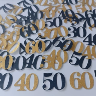 数字庆生生日派对主题3050670周岁生日纪念场景布置抛洒纸屑用品