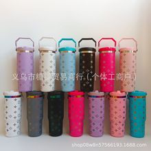 欧美30oz喷塑汽车杯304不锈钢双层真空冰霸杯车载啤酒保温杯批发