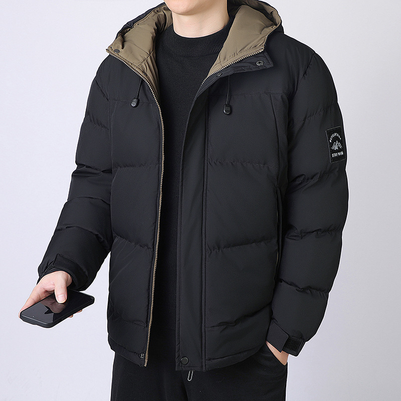 Invierno plumón chaqueta de algodón hombre de mediana edad grueso chaqueta de algodón cálida suelta chaqueta de algodón grande chaqueta de hombre