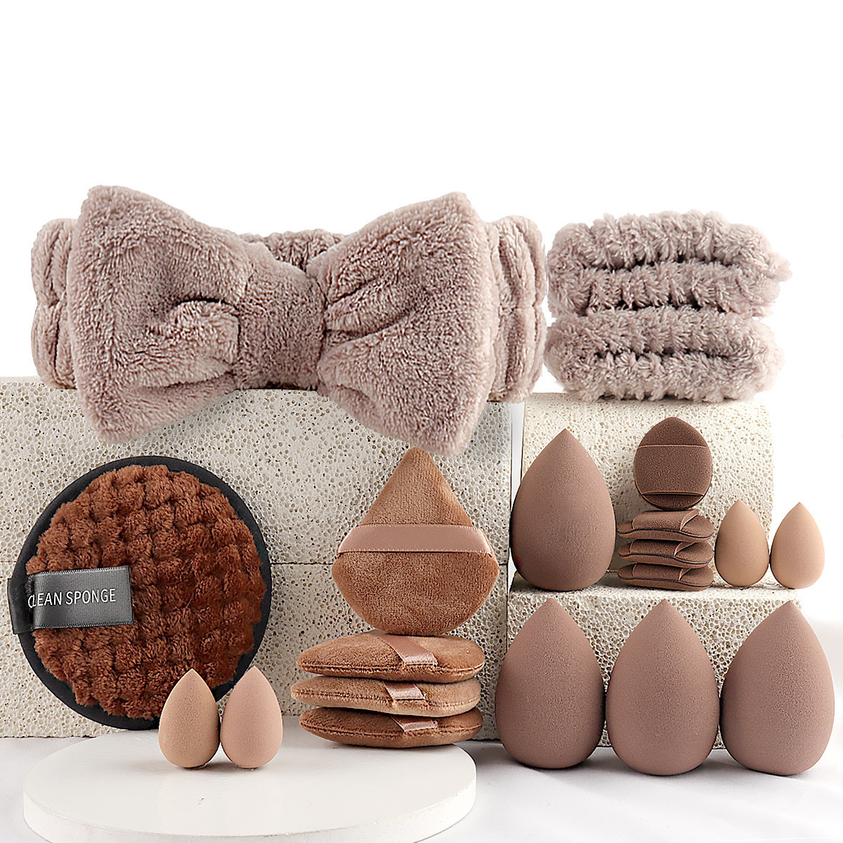 40 / 20PC herramientas de maquillaje de belleza gran combinación conjunto completo de lavado de la cara maquillaje Xyin temu