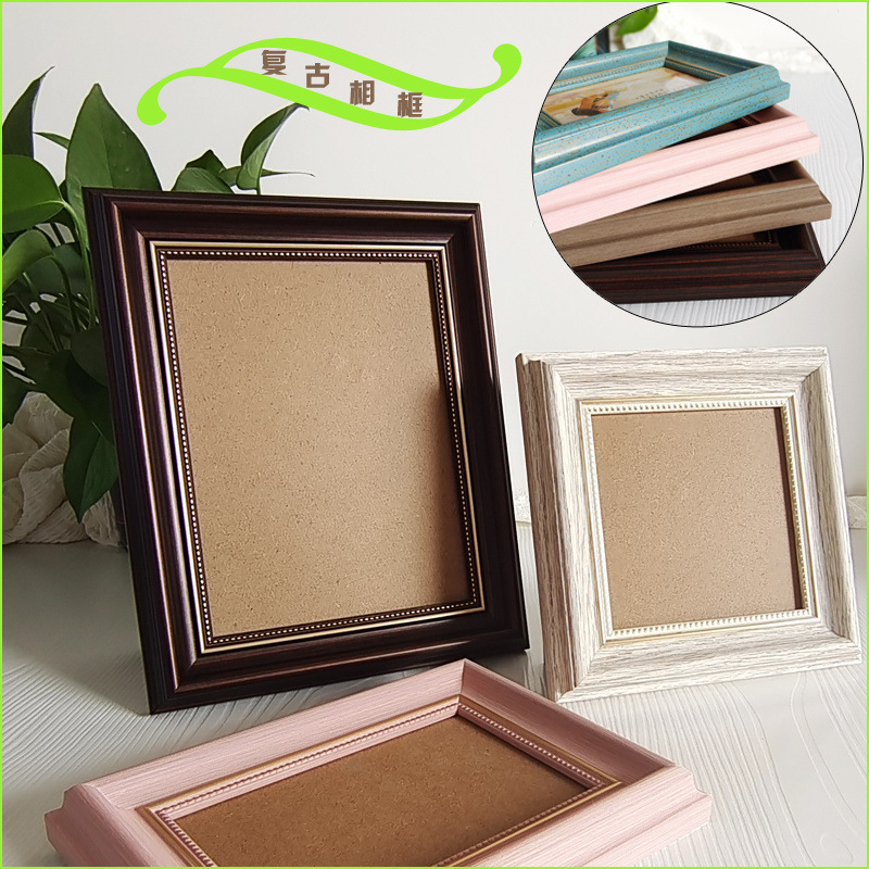 Simple Retro Photo Frame for Wedding Photos, Children's Paintings, Puzzle Framing, Tabletop Display, Wall Hanging, Desktop Decoration Photo Frame Simple Retro Photo Frame for Wedding Photos, Children's Paintings, Puzzle Framing, Tabletop Display, Wall Hanging, Desktop Decoration Photo Frame