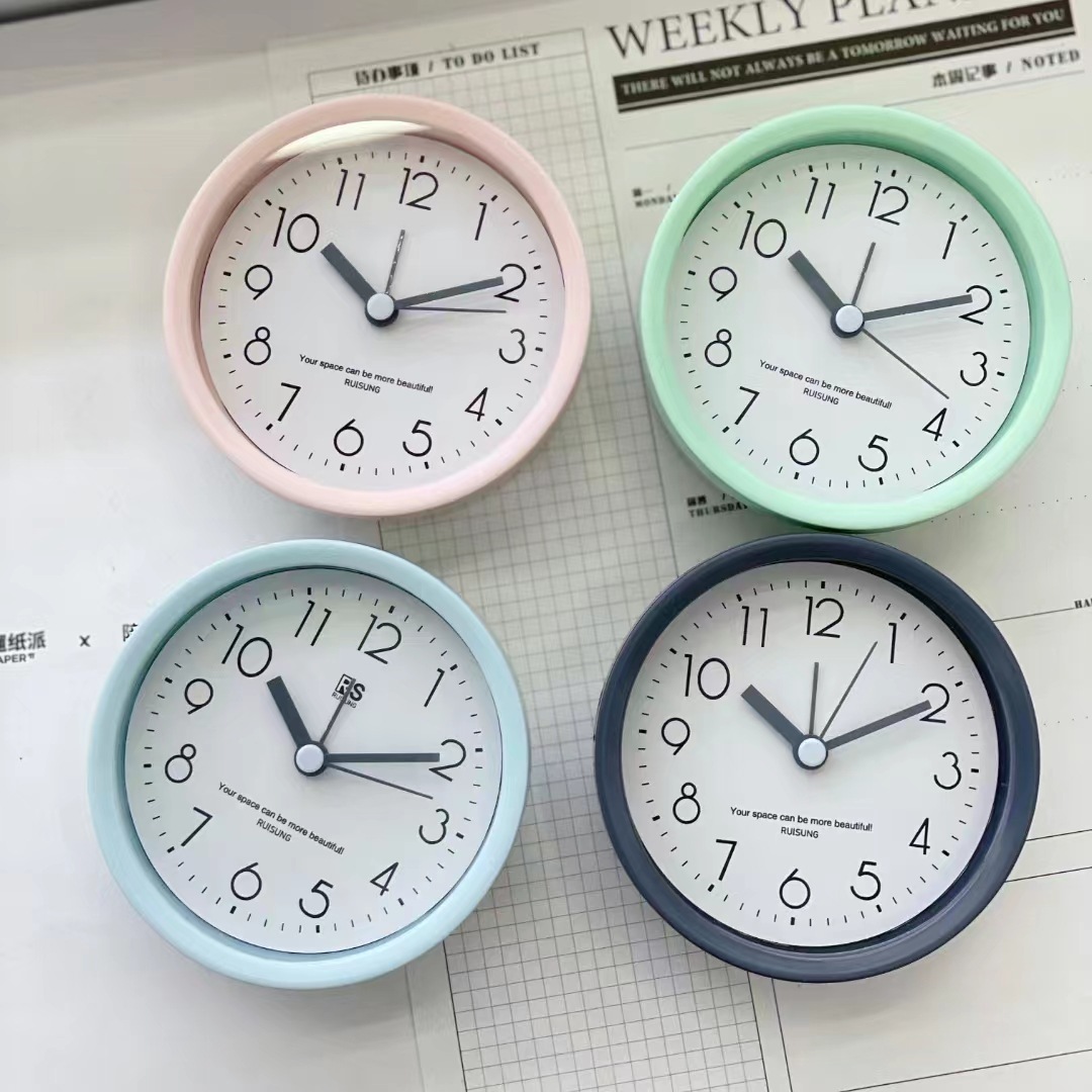 Directo de fábrica ronda simple tridimensional moda decoración del hogar reloj de alarma estudiante digital creativo despertador pequeño reloj despertador