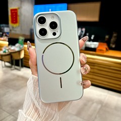 适用iPhone17promax超薄金属漆磁吸手机壳苹果16个性防摔保护套15
