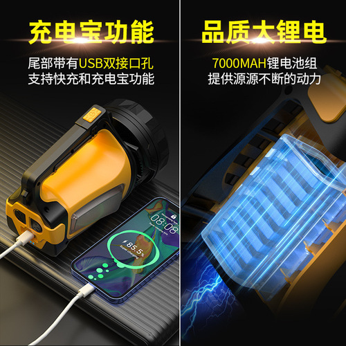 High-power strong light flashlight outdoor charging ultra-bright long-range multi-function household portable searchlight wholesale