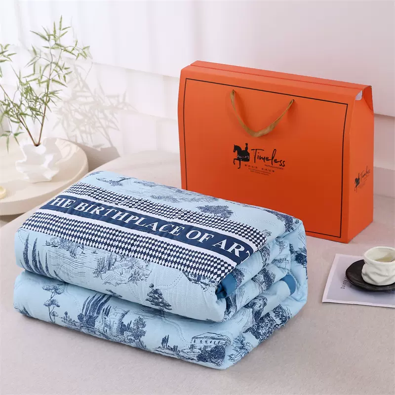 夏季水洗棉礼品夏凉被公司店庆夏被开业会销薄被子儿童空调被批发