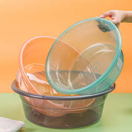 加厚大号透明塑料脸盆厨房洗菜盆学生宿舍洗衣盆子厂家批发洗脸盆