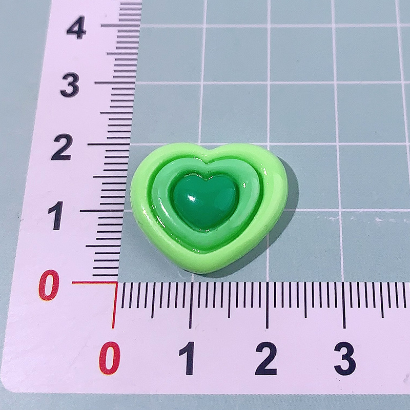 Transfronterizo macarón tres capas de amor accesorios de resina DIY adornos de cabello de cáscara de teléfono móvil agujero de hebilla de zapatos material hecho a mano al por mayor