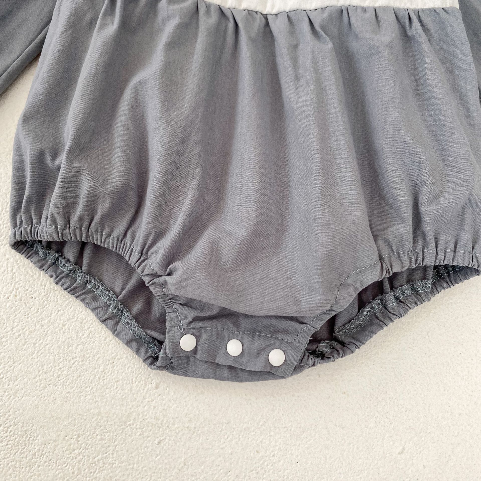 INS 2024 Herbst Baumwolle Klasse A Schwestern Mädchen Baby Spitze Puppe Hals Langarm Furz Gewickelt Romper + Rock_voghion.com