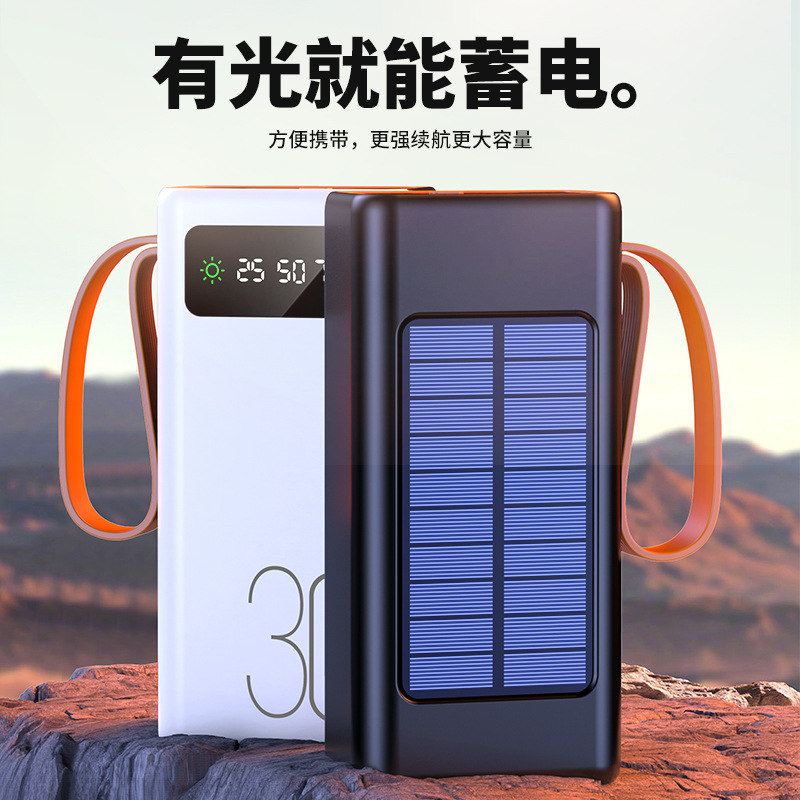 跨境旅游快充充电宝超大容量太阳能户外便携直播露营备用移动电源|undefined