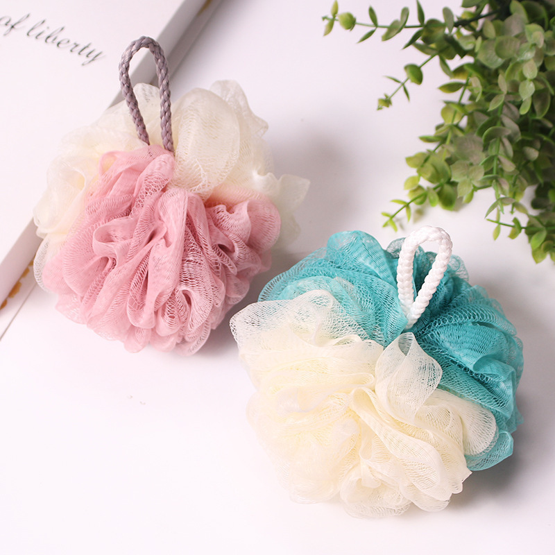 Double color foam rich shower ball splicing color large bath flowers…