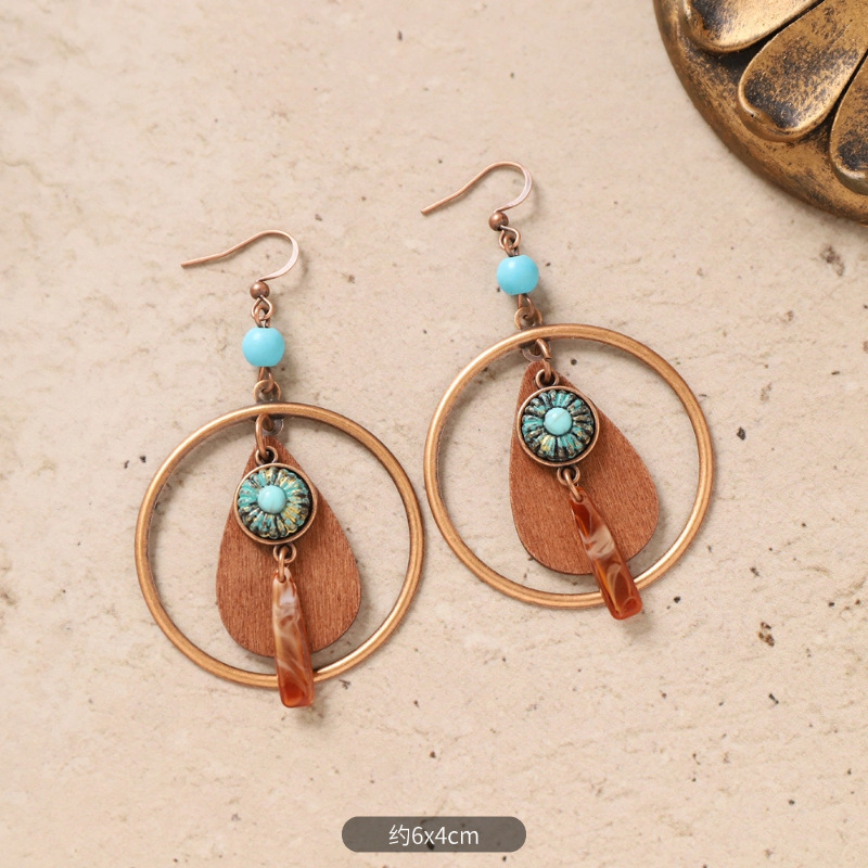 41-Round Brown Wood Drops