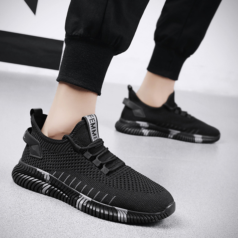 Breathable Men's Casual Running Shoes Lightweight Mesh Trainers_voghion.com