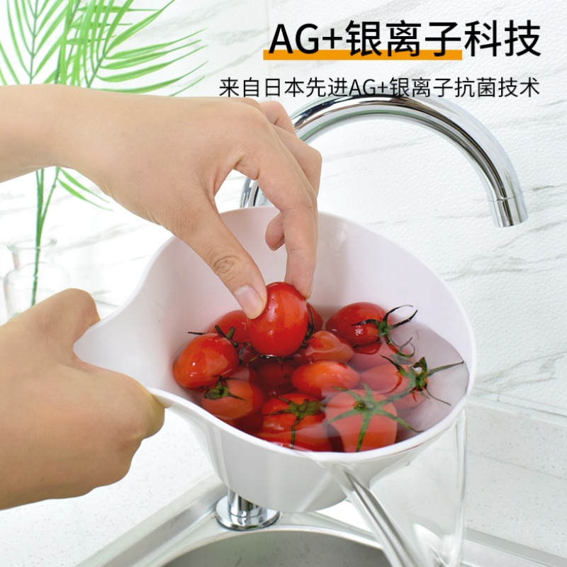 日本Asvel进口水勺厨房水瓢家用舀水勺抑菌加厚塑料长柄洗头水舀