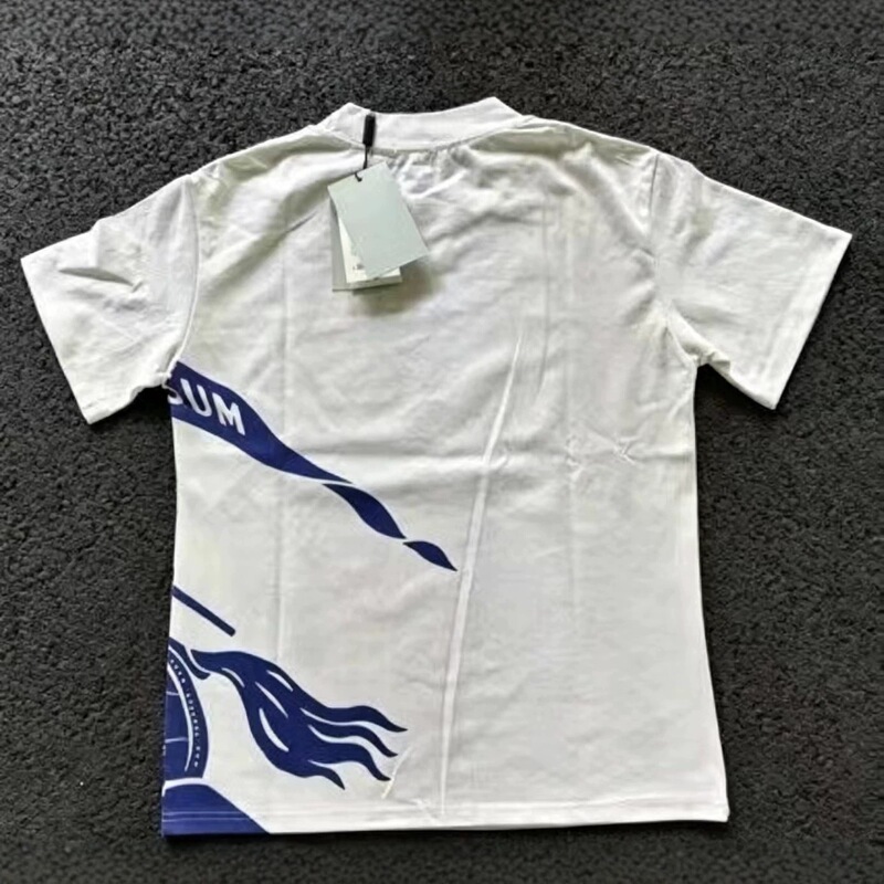Short-Sleeved Guangzhou Version Men's and Women's Blue Warhorse Knight Luxury Summer Round Neck T-Shirt Mg