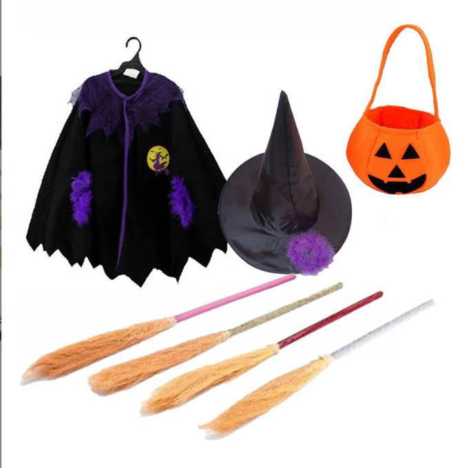 欧米のハロウィンの子供の公演の服装の魔女のマントの役はかわいい吸血鬼の化粧の舞踏会のマントを演じます。|undefined
