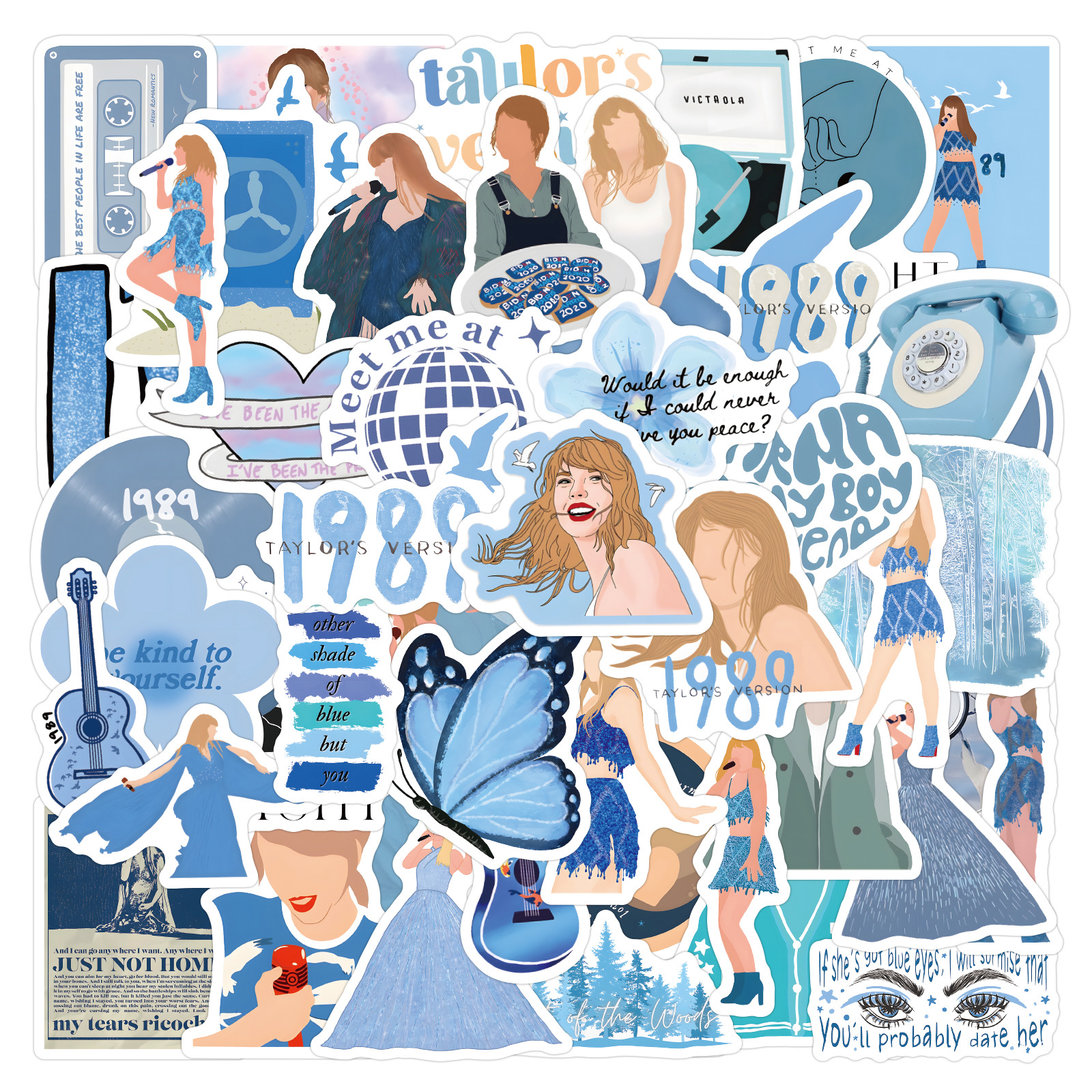 50/100 hojas cantante Taylor Swift etiqueta engomada del moho equipaje pegatina ordenador