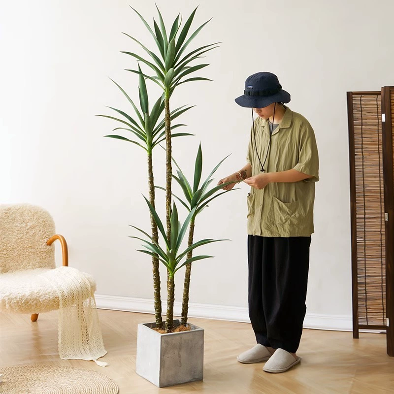 Скандинавское искусственное сизалевое железное дерево, искусственное украшение в горшке, искусственное зеленое растение, напольные украшения для офиса, торгового центра