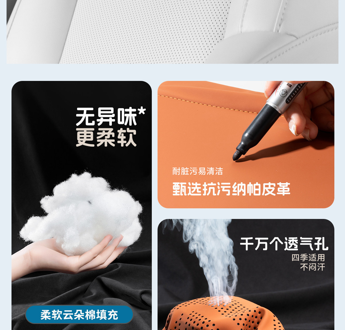 Car lumbar support cushion, lumbar pad, car lumbar support, lumbar pillow, backrest cushion, anti-stain leather headrest, neck support pillow