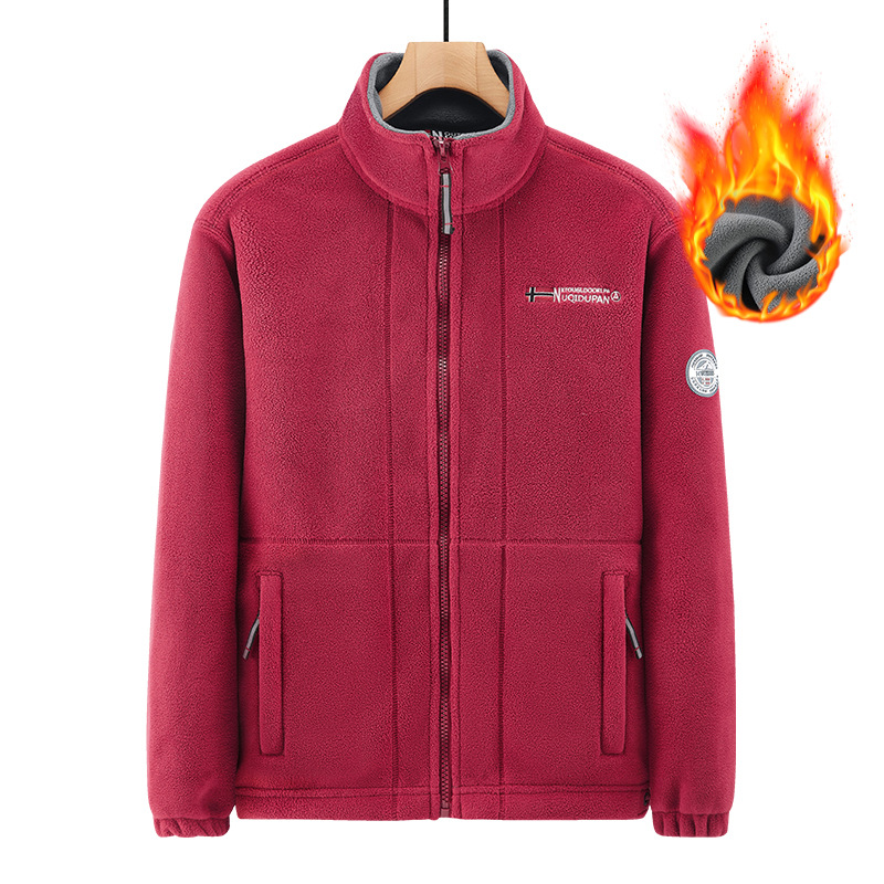 Exportación Noruega de una sola chaqueta de terciopelo gruesa de doble cara chaqueta de terciopelo para hombre de invierno cálido ocio chaqueta de tamaño grande para hombre